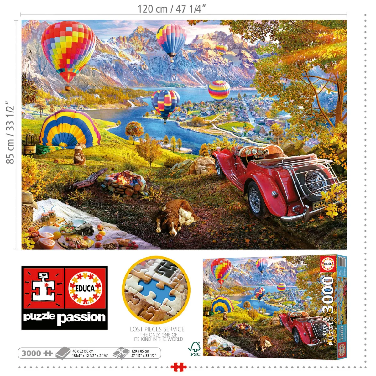 Puzzle Educa 3000 piezas - El Valle de los Globos Aerostaticos 3