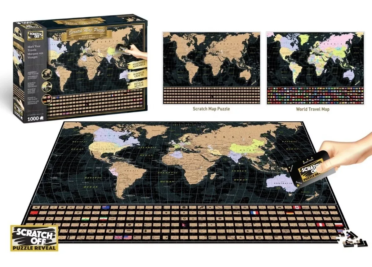Puzzle Raspa y Descubre Paises - 1000 Piezas