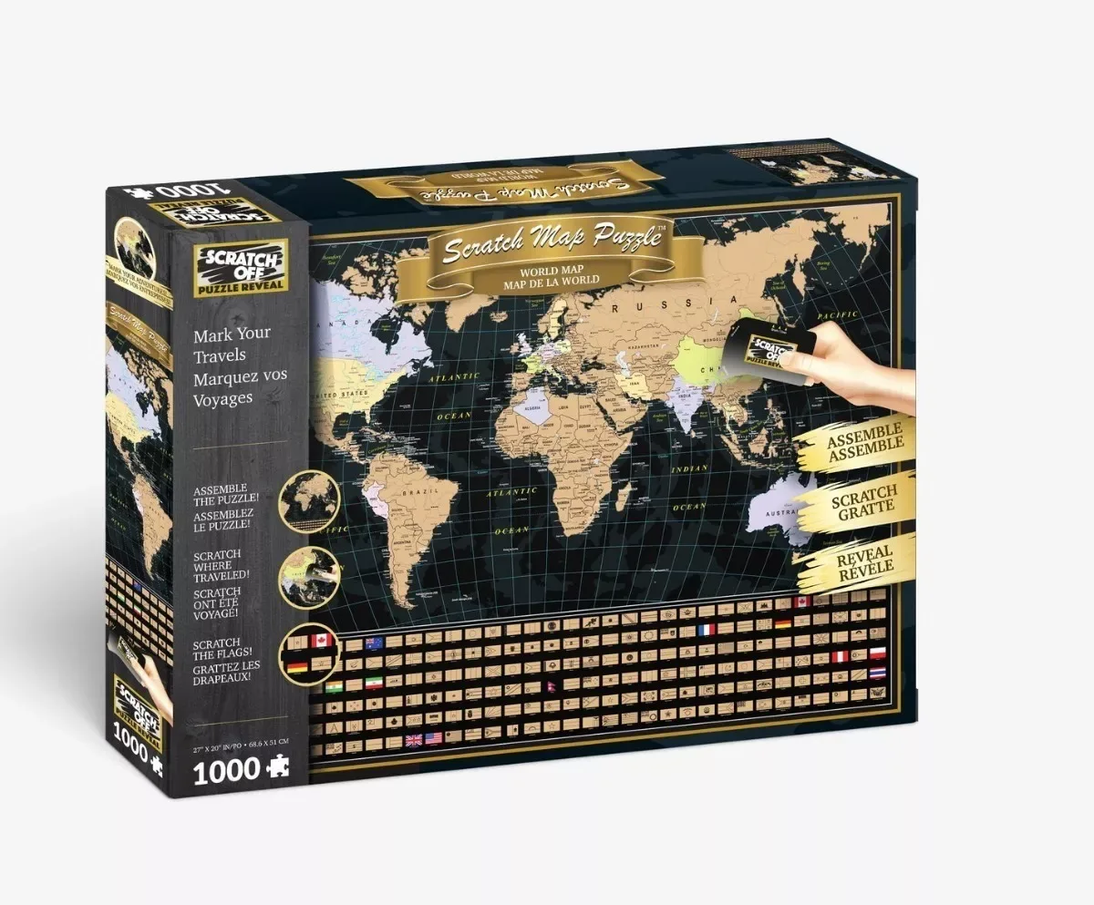 Puzzle Raspa y Descubre Paises - 1000 Piezas