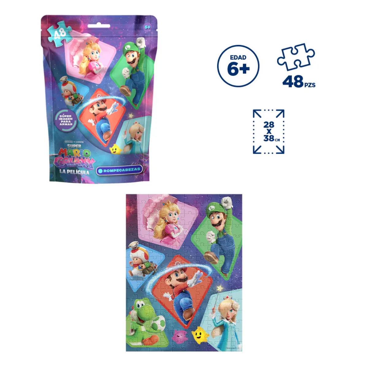 Puzzle Super Mario Galaxy 48 Piezas - Novelty