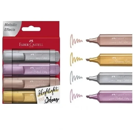Resaltadores Metalicos x4 - Faber Castell