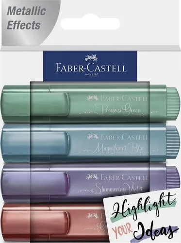 Resaltadores Metalicos x4 - Faber Castell