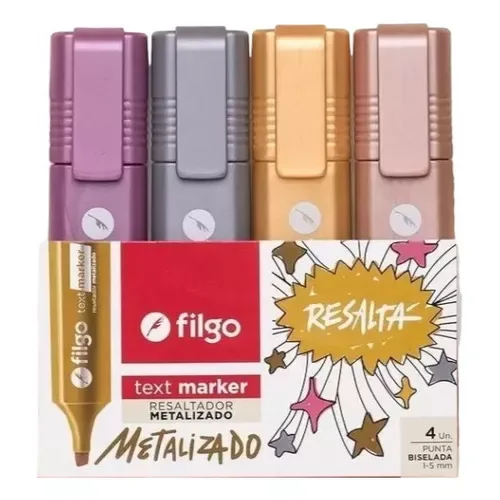 Resaltadores Metalizados x4 - Filgo