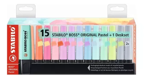 Resaltadores Pasteles x15 - Stabilo