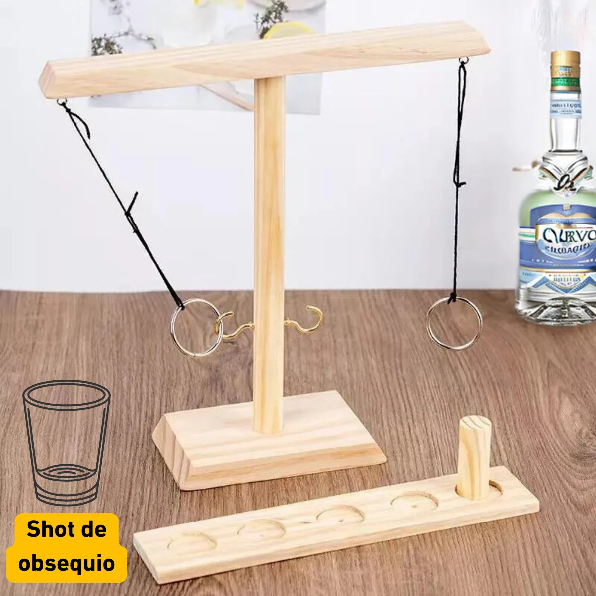 Ring Wood Toss Game + Shot
