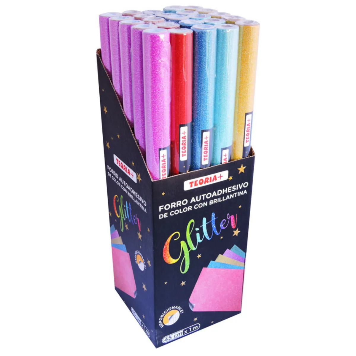 Rollo Contact Autoadhesivo con Brillantina 1mt