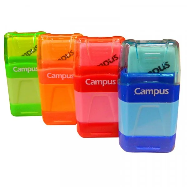 Sacapuntas con Deposito y Goma - Campus