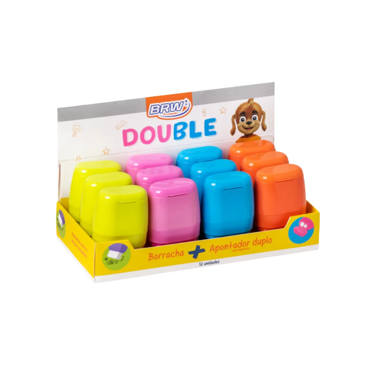 Sacapuntas Doble con Goma - BRW