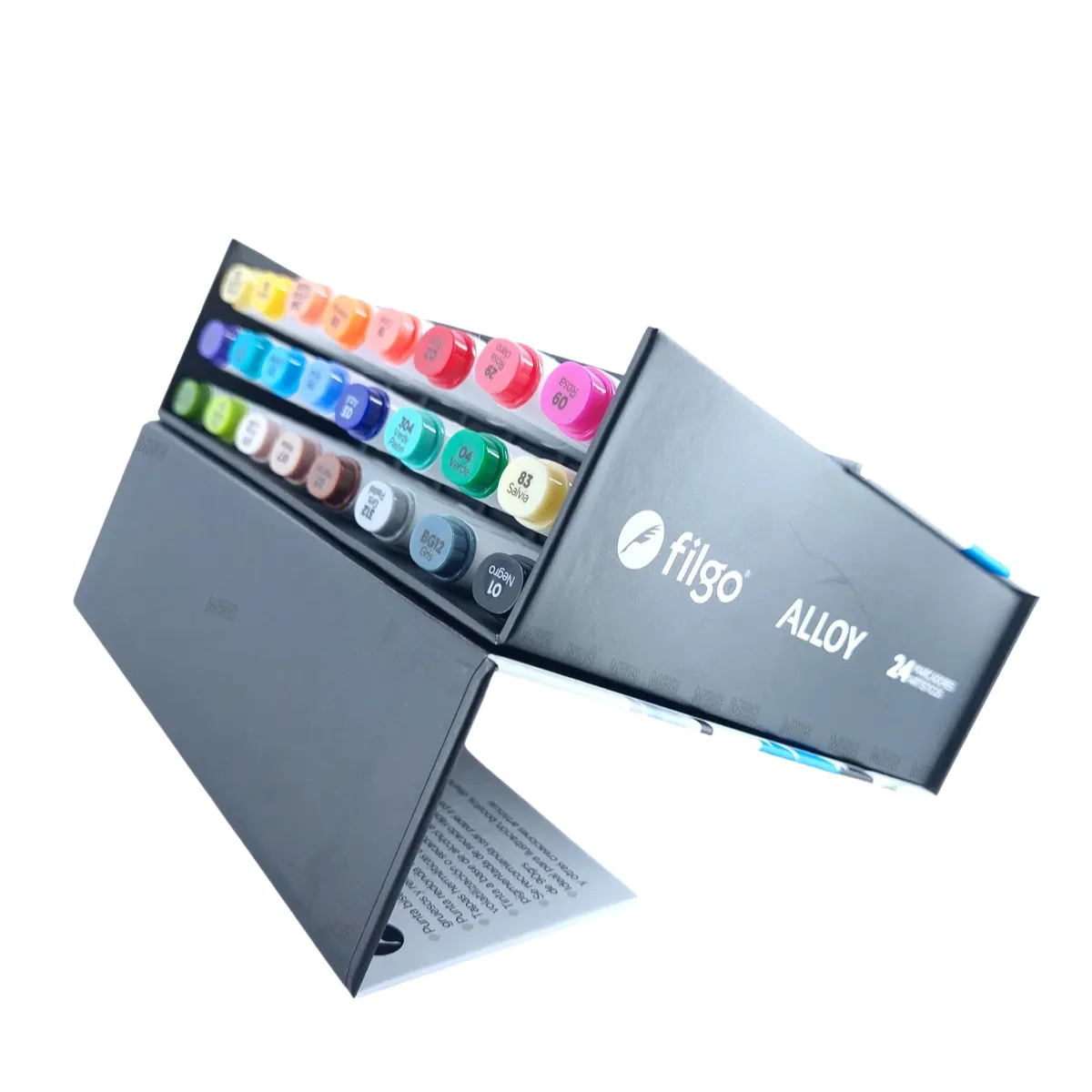 Set 24 Marcadores Filgo Alloy Sketch Doble Punta Estuche Magnetico 3