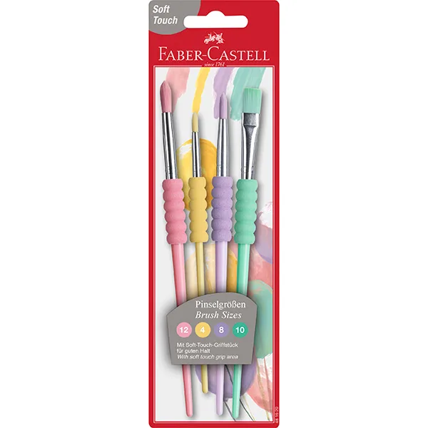 Set 4 Pinceles pasteles - Faber Castell
