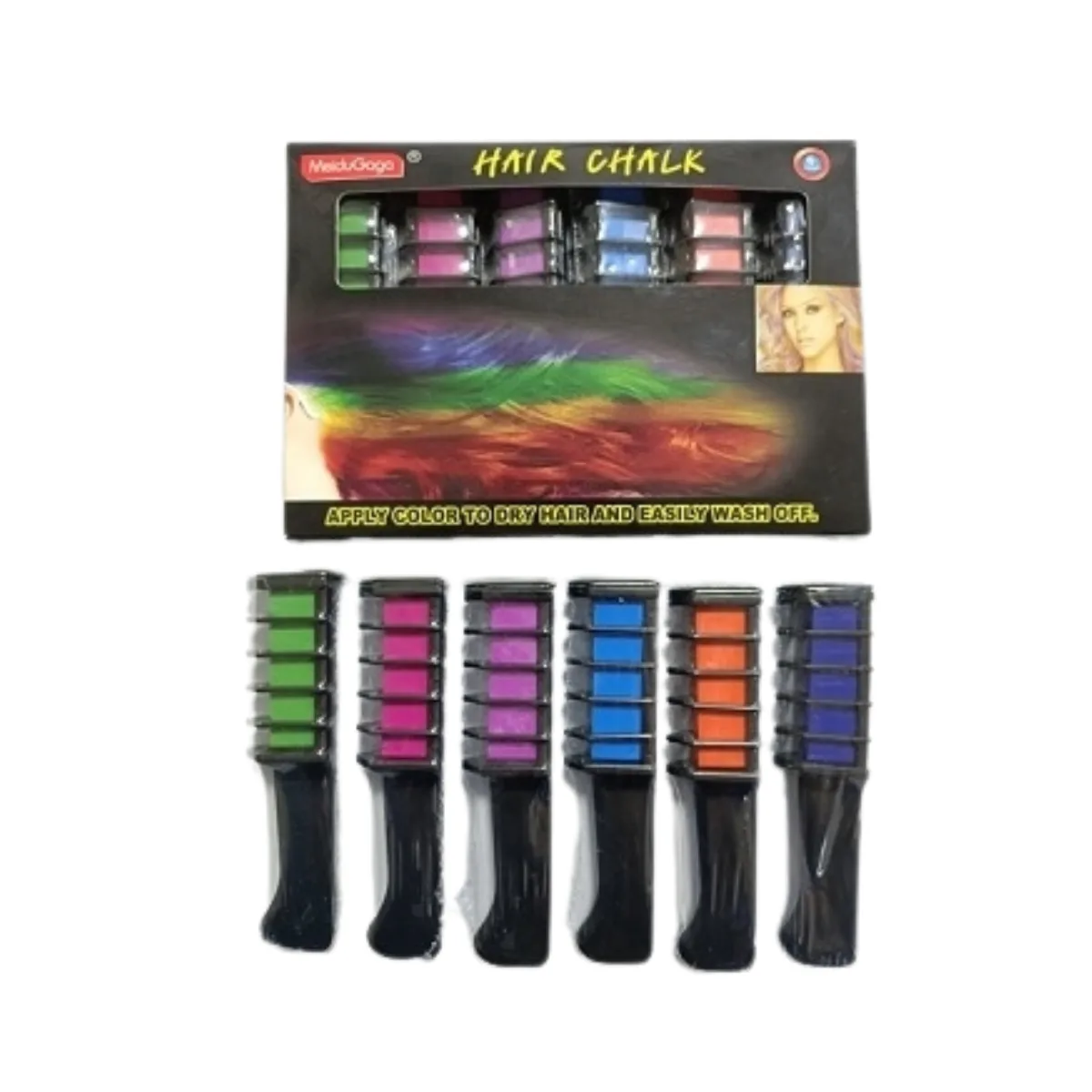 Set 5 Peines con Tiza para Cabello - Cosmetico infantil
