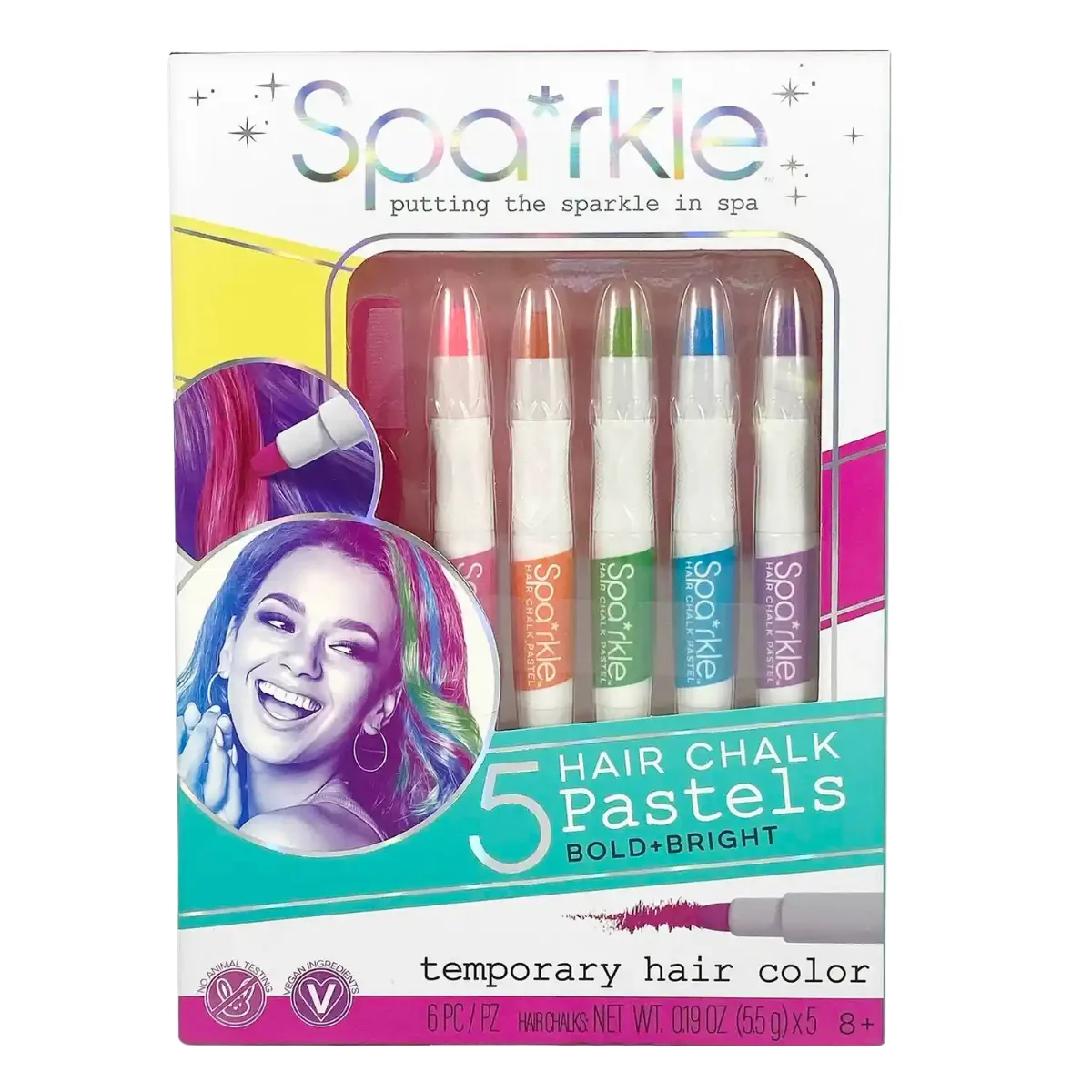 Set 5 Tizas para Cabello - Cosmetico infantil