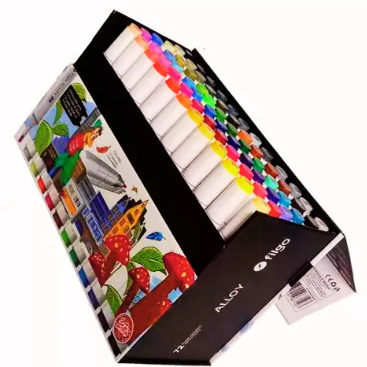 Set 72 Marcadores Filgo Alloy Sketch Doble Punta Estuche Magnetico 3