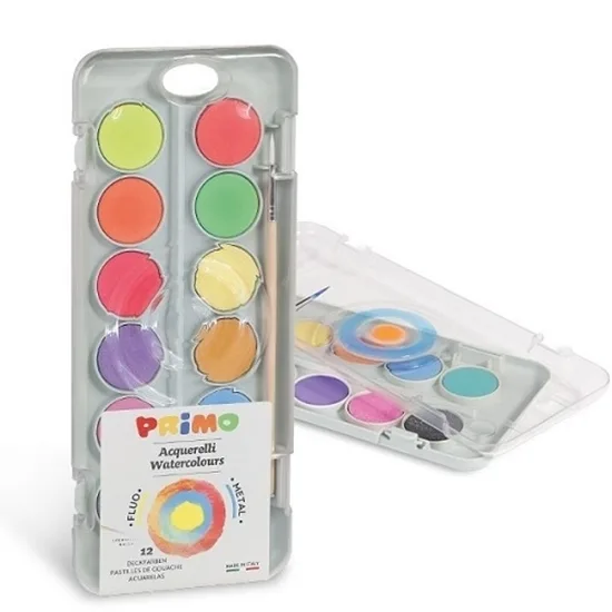Set Acuarelas Fluo x12 - Primo