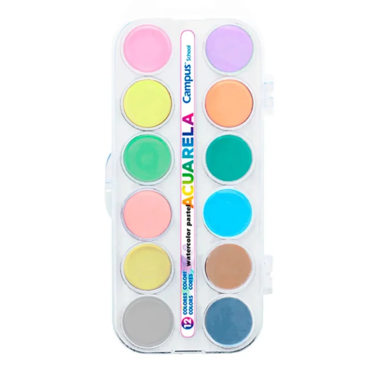 Set Acuarelas x12 Pasteles - Campus