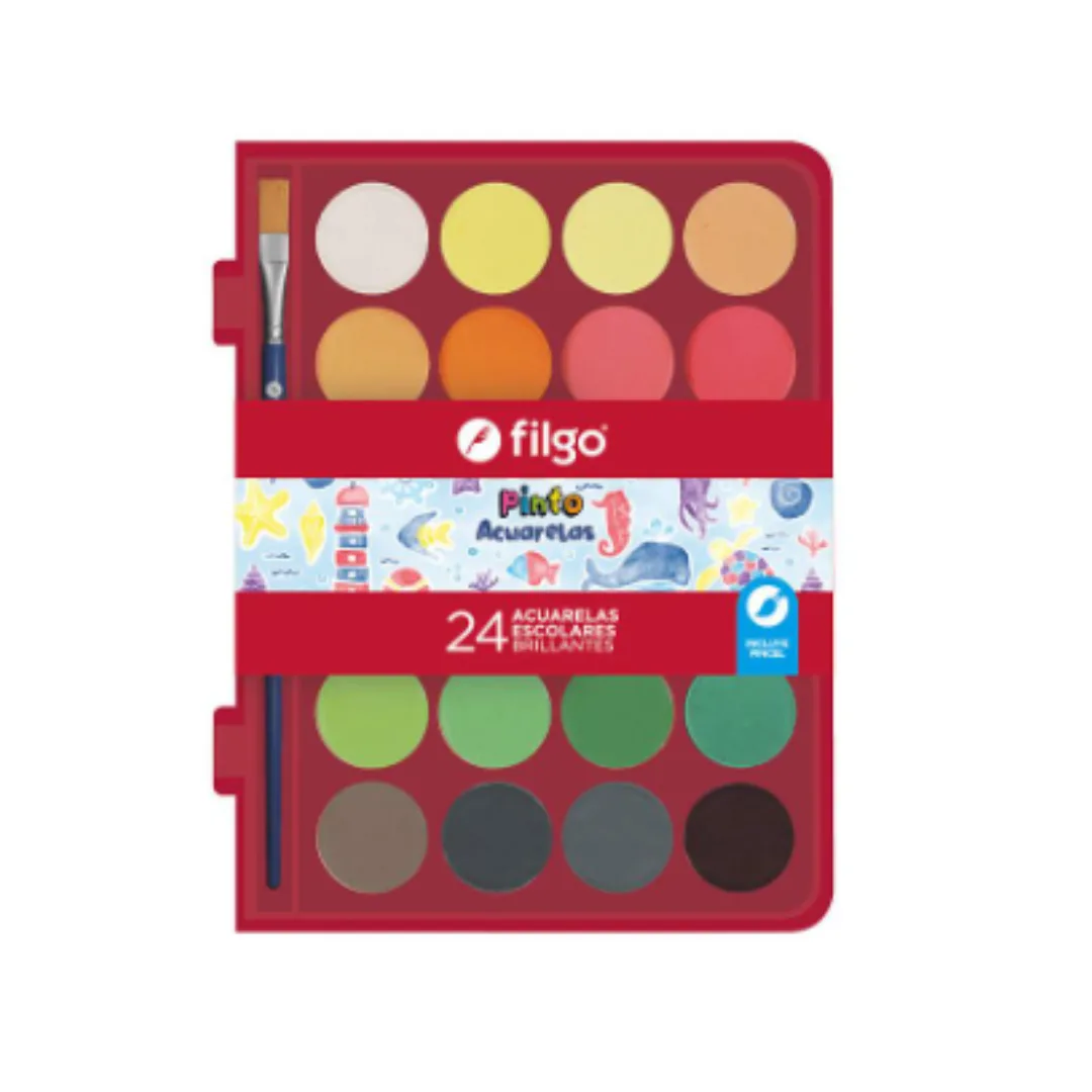Set Acuarelas x24 - Filgo