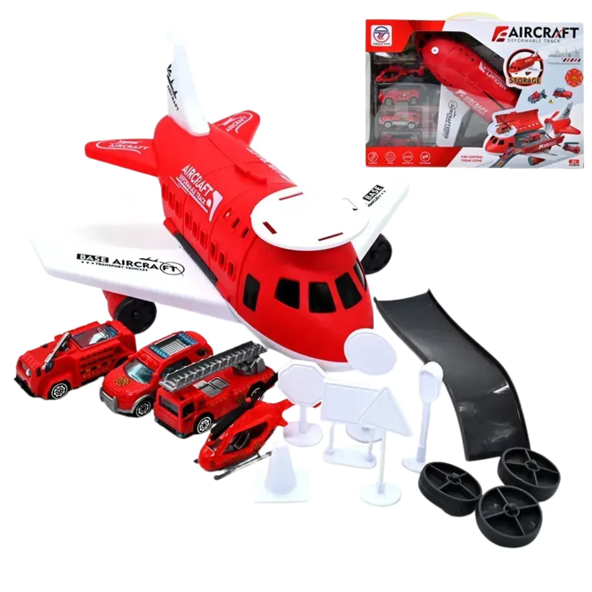 Set Bomberos Avion, Pista y Vehiculos 2