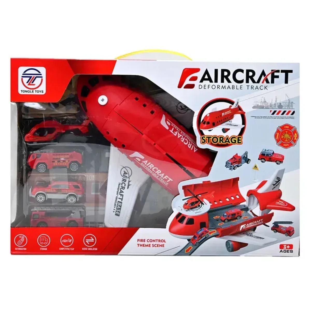 Set Bomberos Avion, Pista y Vehiculos
