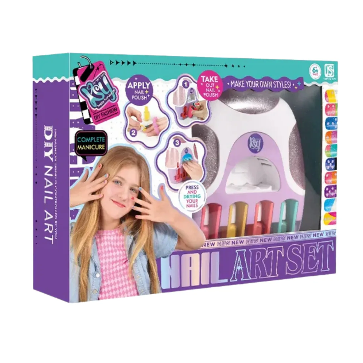 Set Cosmético Uñas infantil - Esmaltes y Secador Uñas