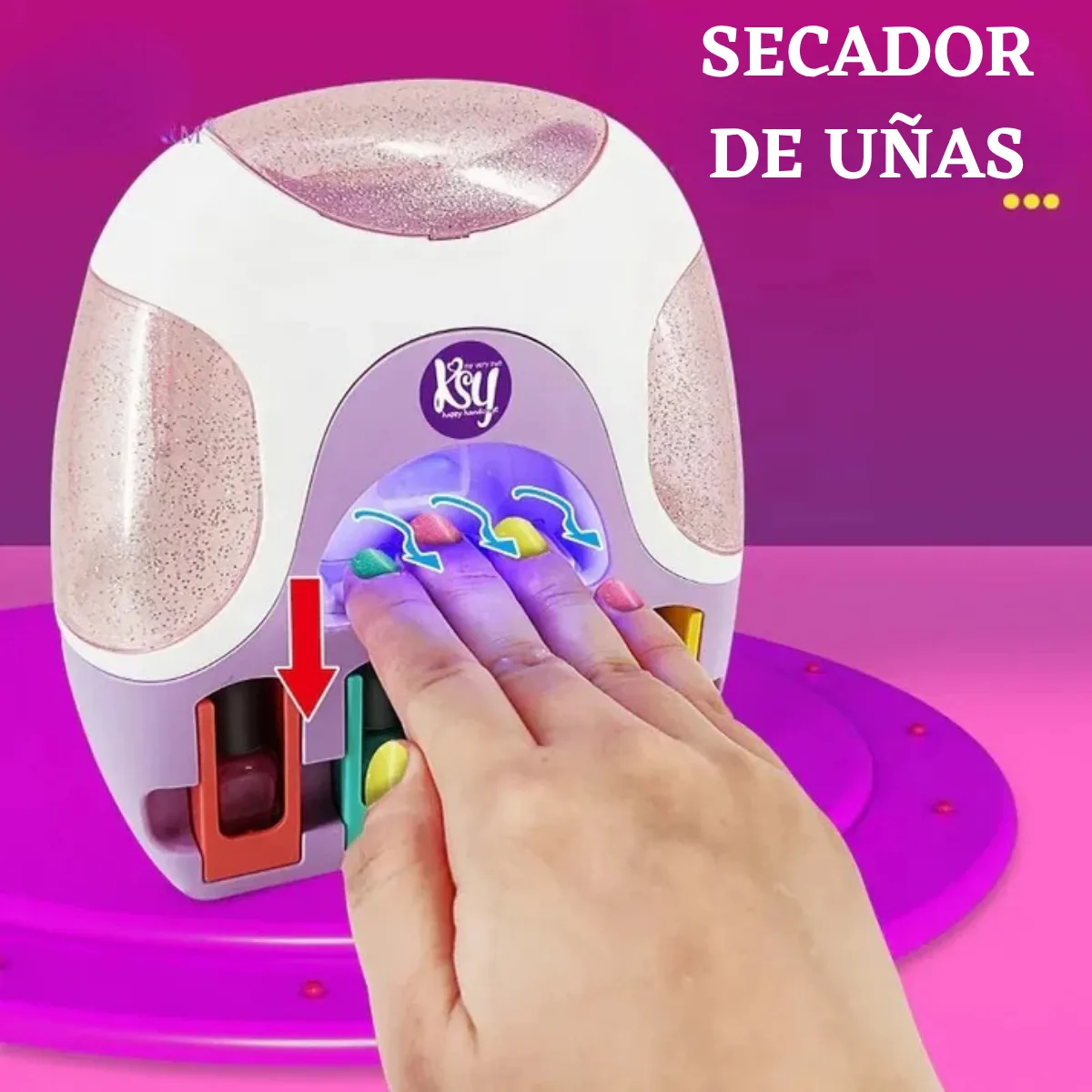 Set Cosmético Uñas infantil - Esmaltes y Secador Uñas