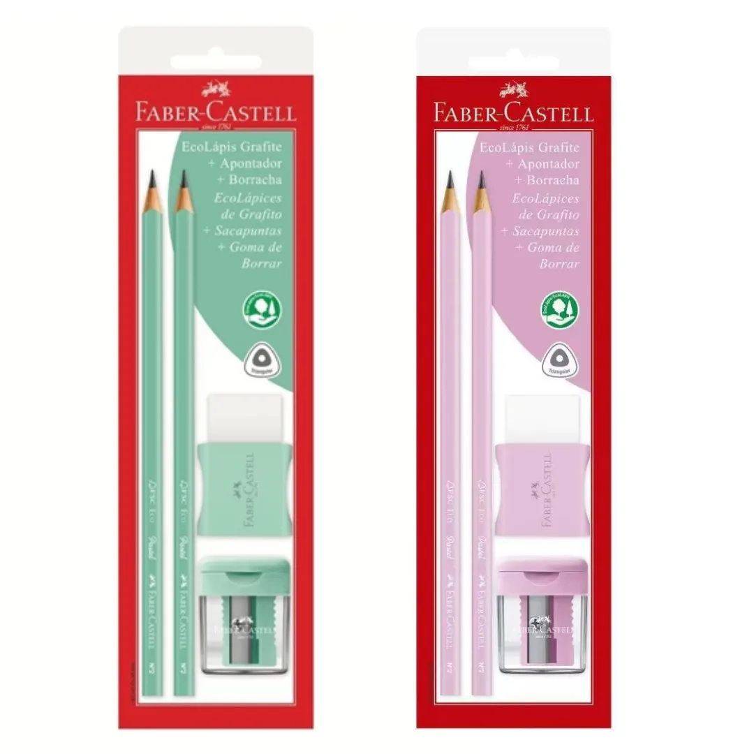 Set Lapiz + Goma + Sacapuntas - Faber Castell