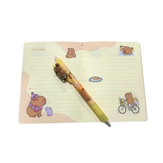 Set Libreta con Lapicera Borrable Capibara