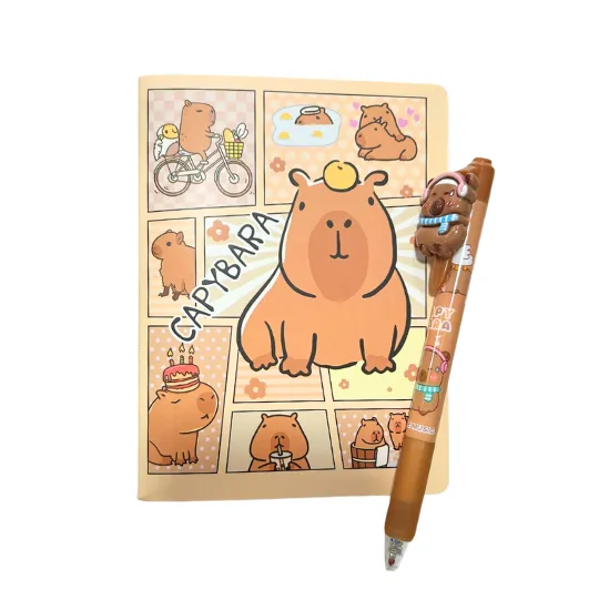Set Libreta con Lapicera Borrable Capibara