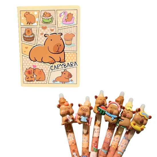 Set Libreta con Lapicera Borrable Capibara