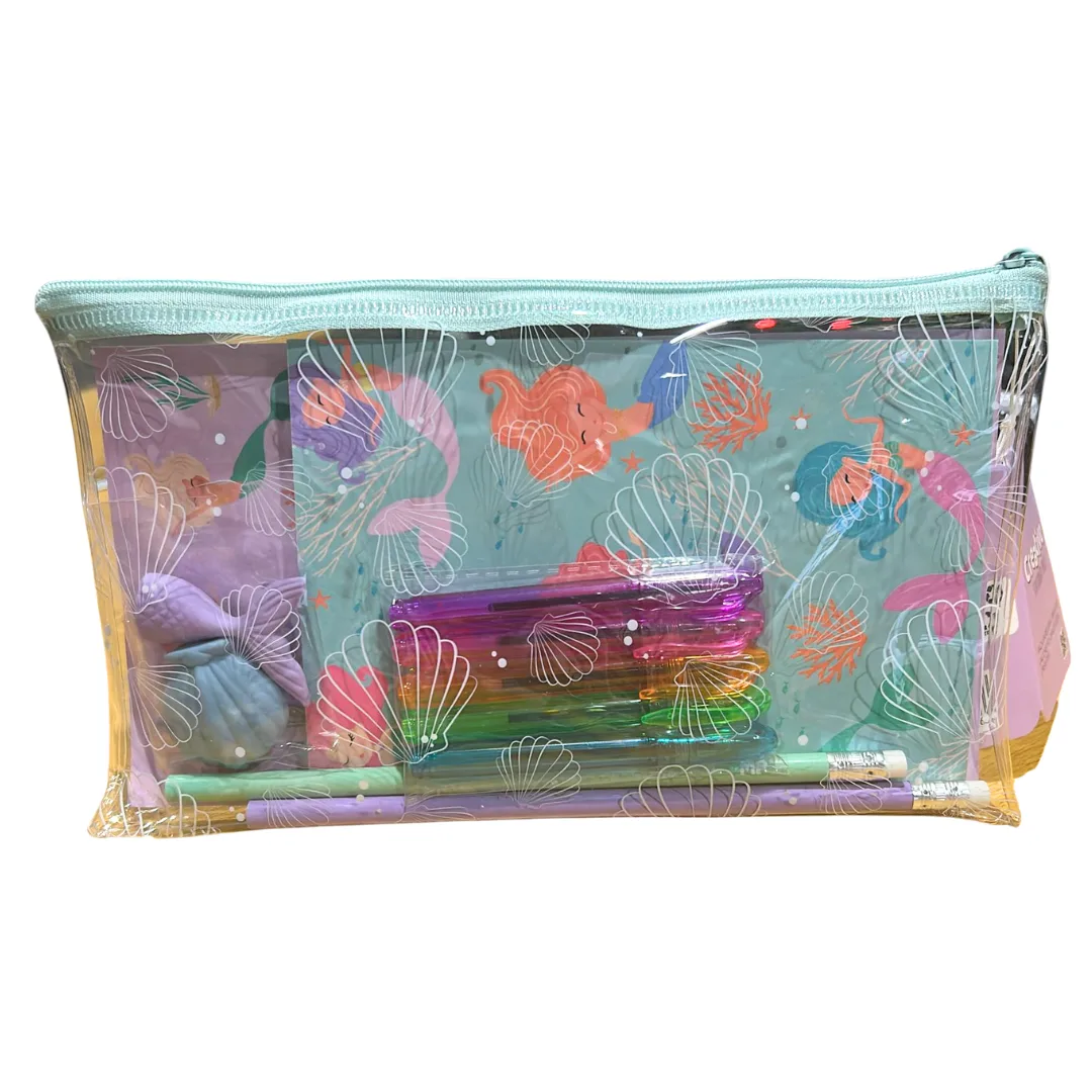 Set Papeleria con Stickers - Sirenas 3