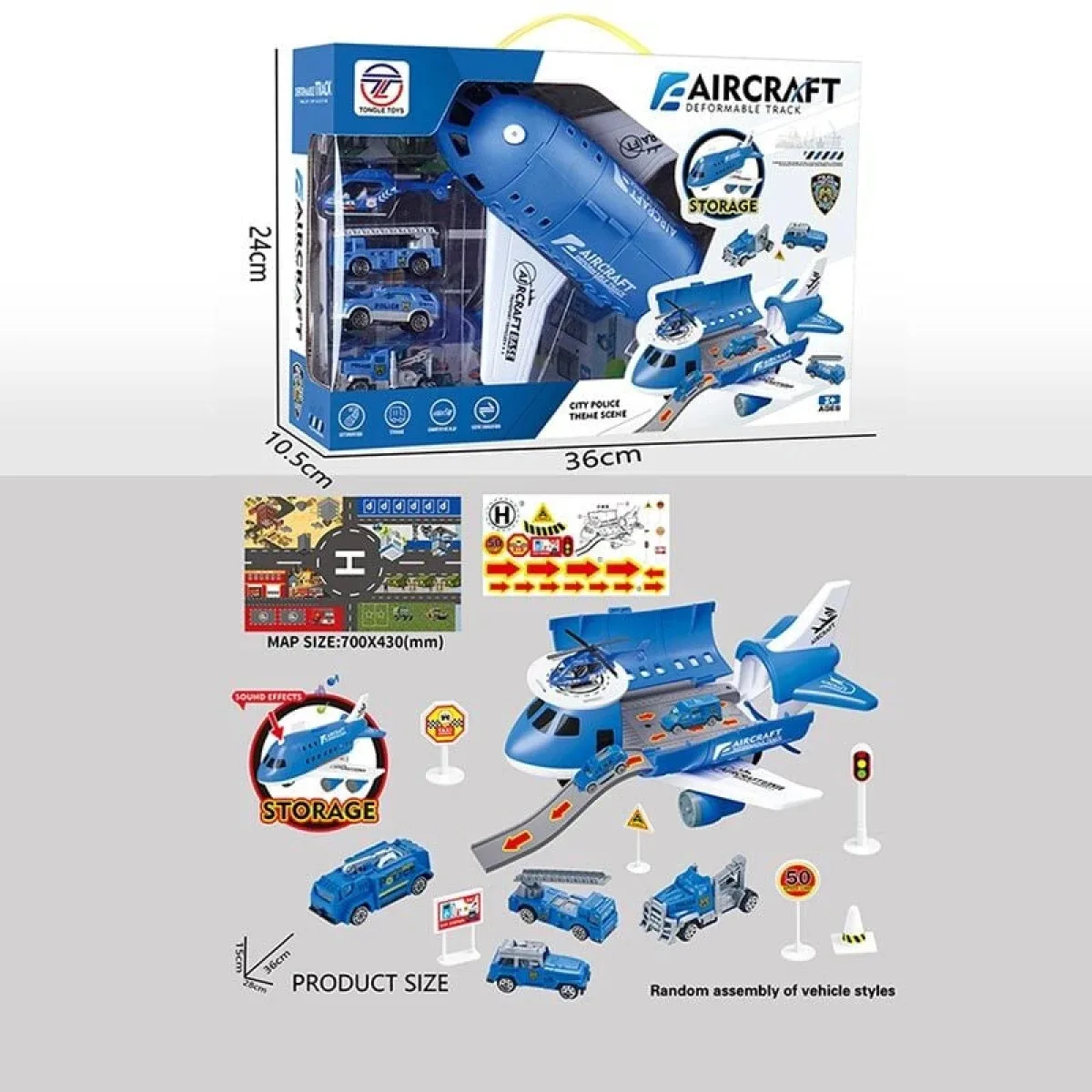 Set Policia Avion, Pista y Vehiculos 5