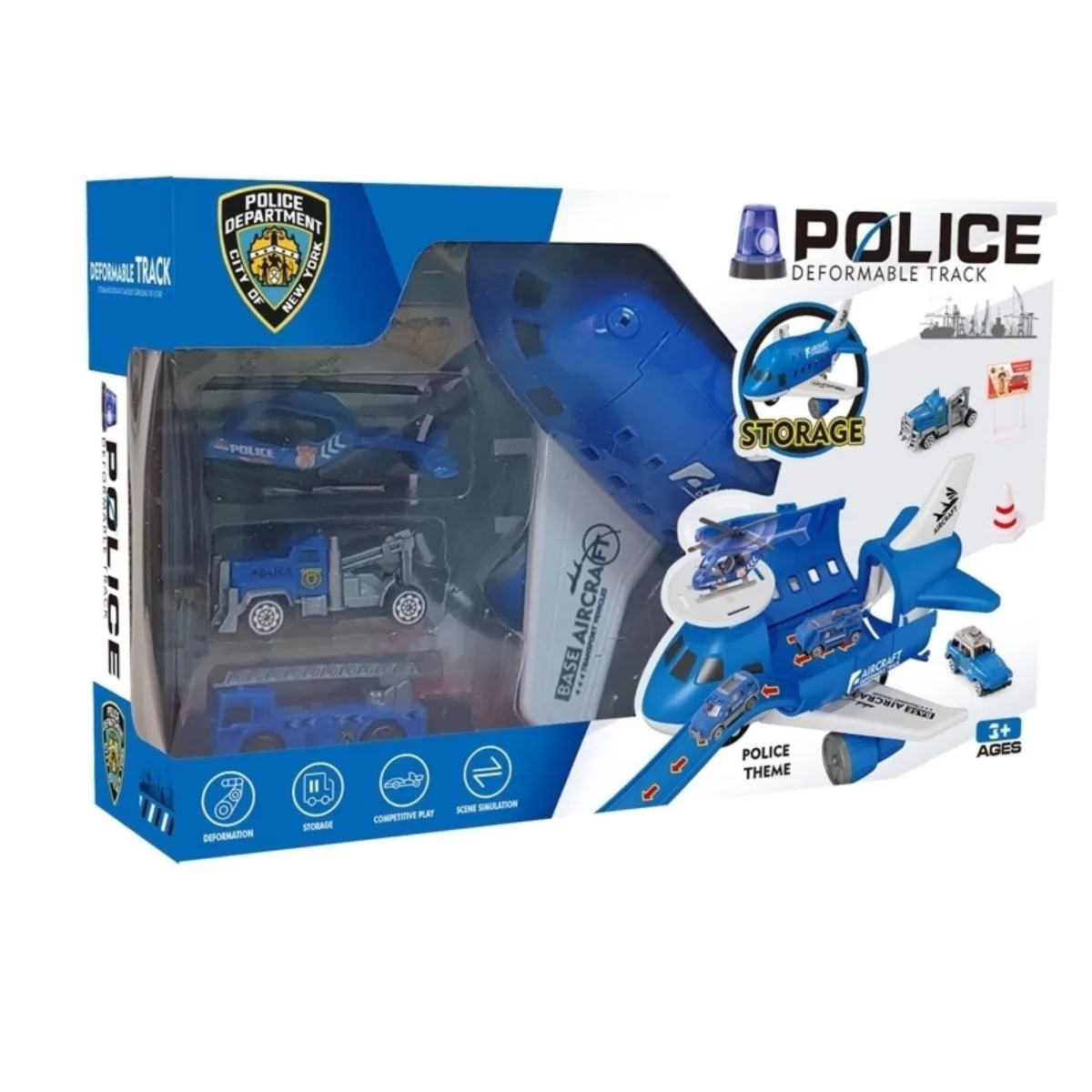 Set Policia Avion, Pista y Vehiculos