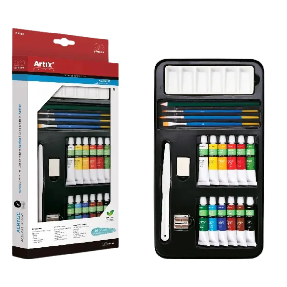Set Profesional Pintura Acrilica 20pcs