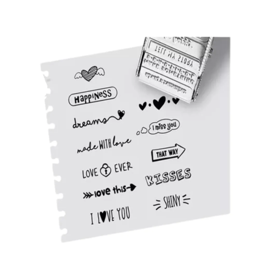 Set Sello Rotativo con Almohadilla Love - Ibi Craft