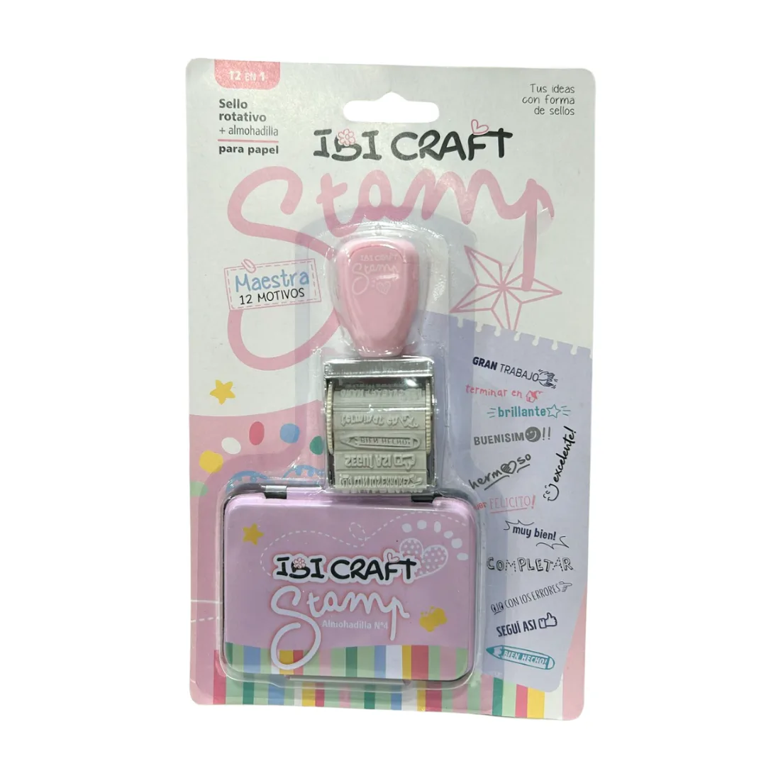 Set Sello Rotativo con Almohadilla Maestra - Ibi Craft