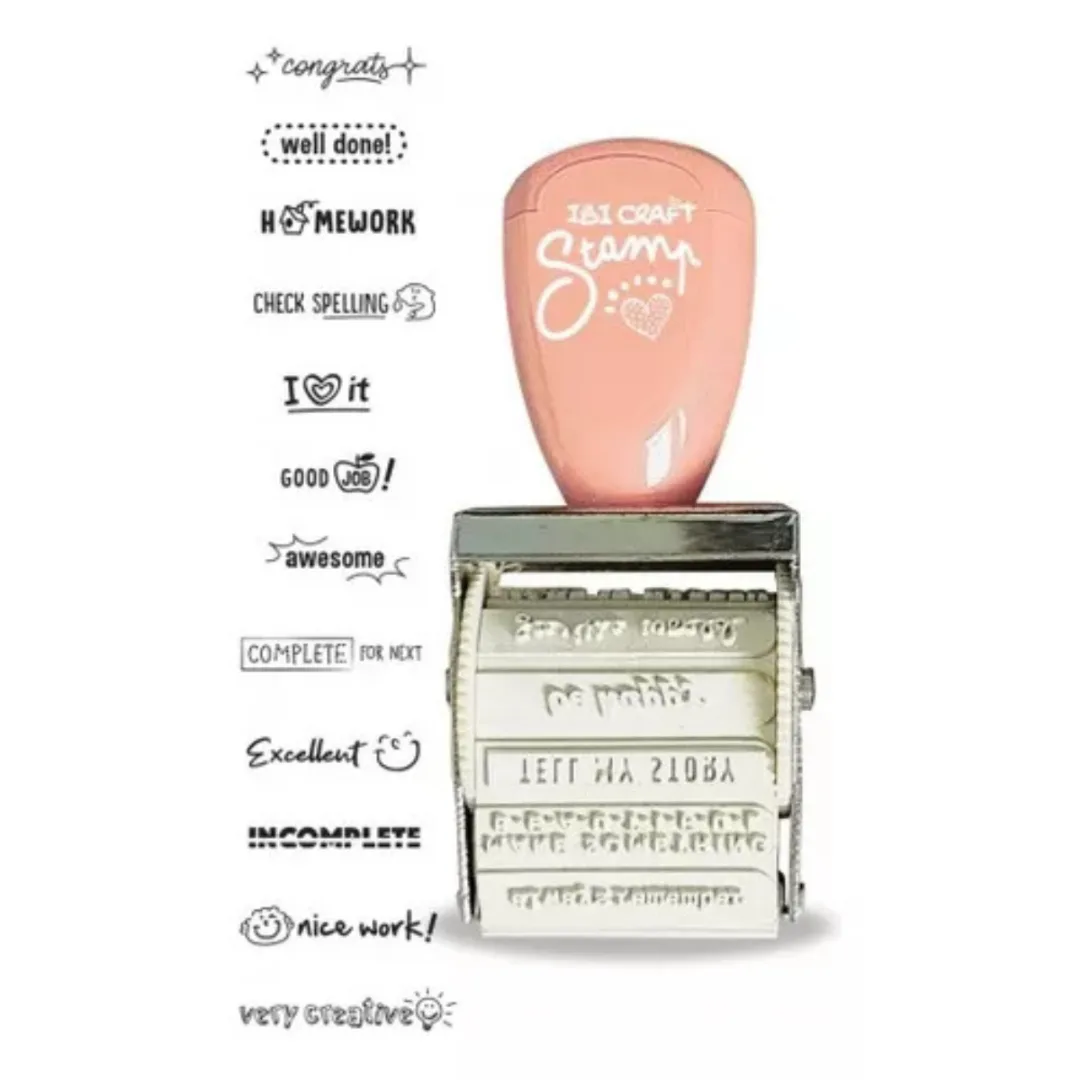 Set Sello Rotativo con Almohadilla Teacher - Ibi Craft