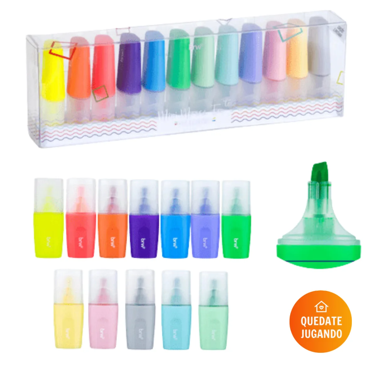 Set x12 Mini Resaltadores BRW