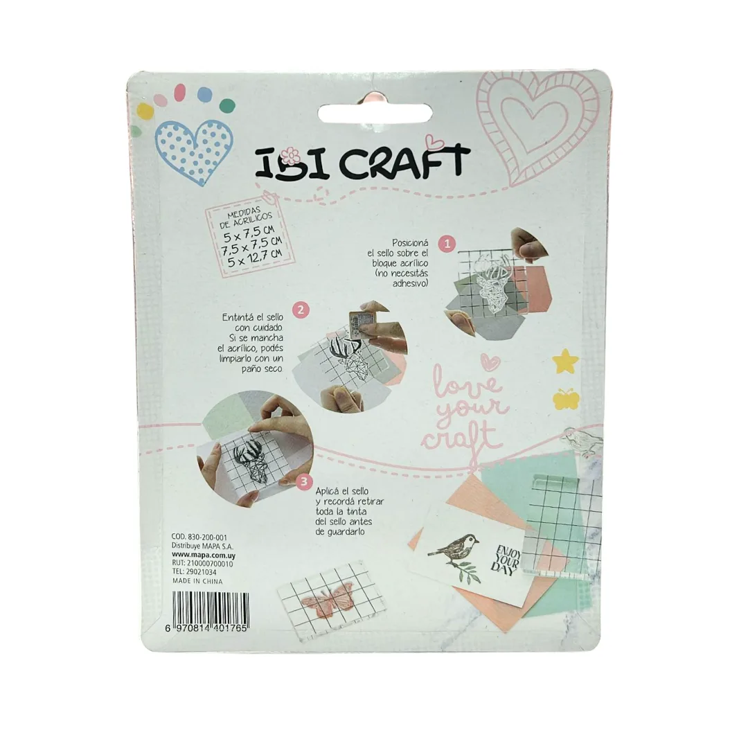 Set x3 Bases de Acrilico para sellos - Ibi Craft 4
