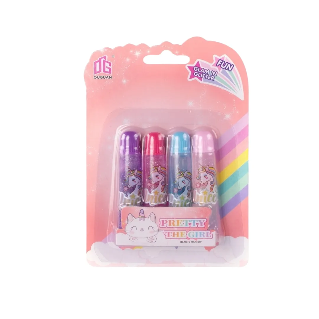 Set x4 Brillos Labiales - Cosmetico infantil