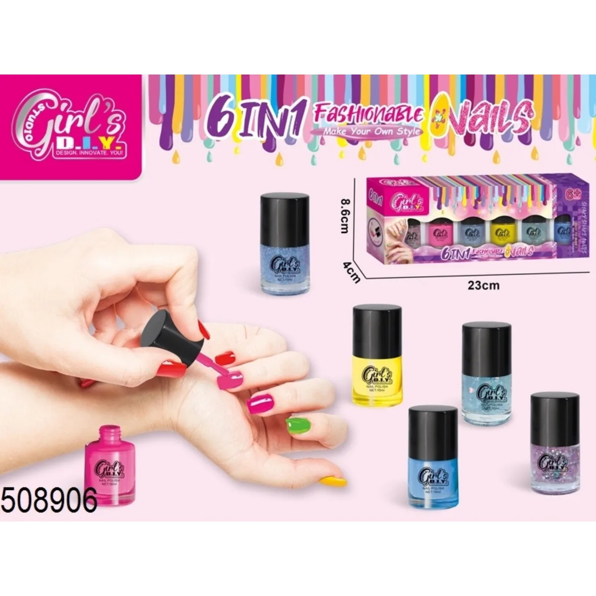 Set x6 Esmaltes - Cosmetico infantil
