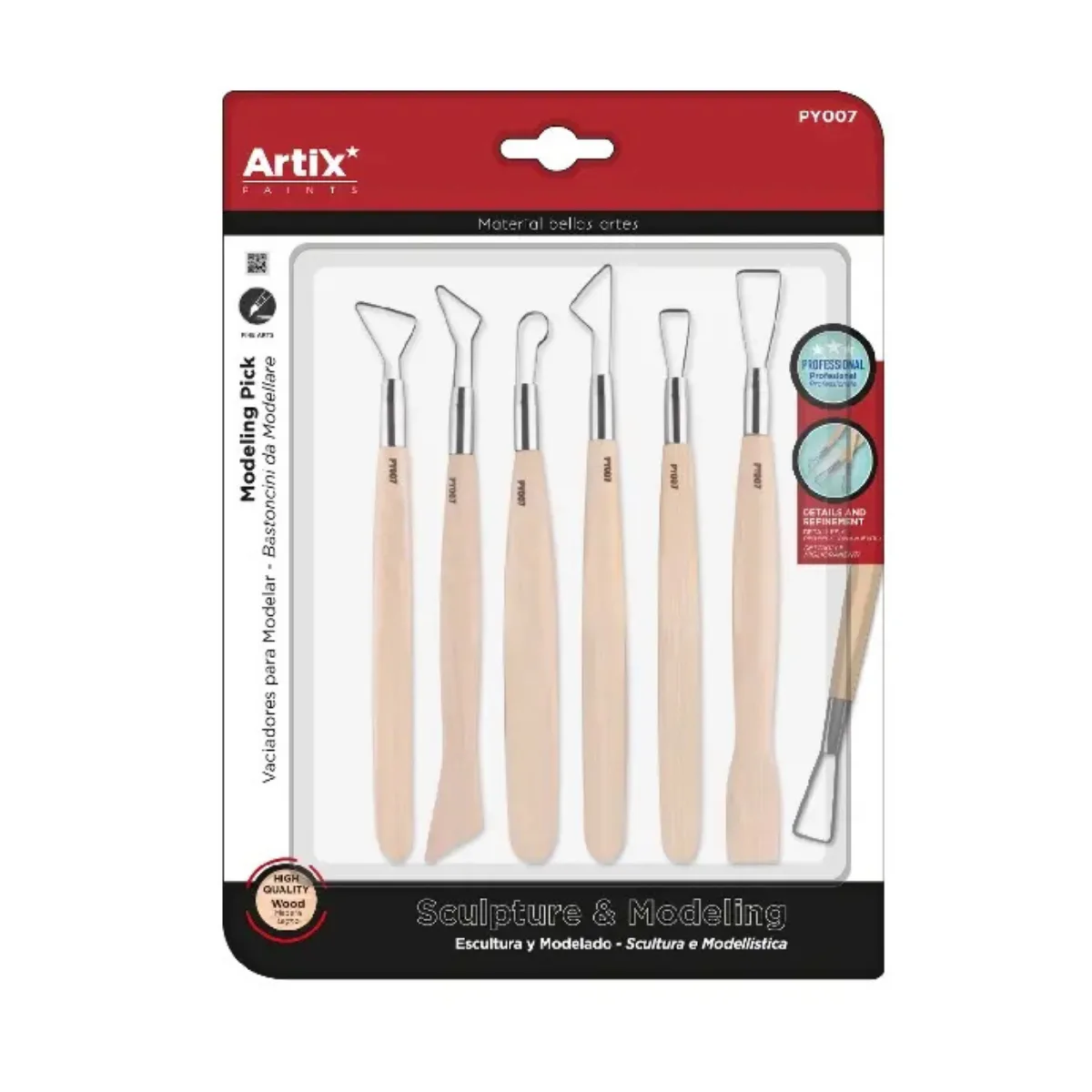 Set x6 Herramientas para Escultura y Modelado - Artix