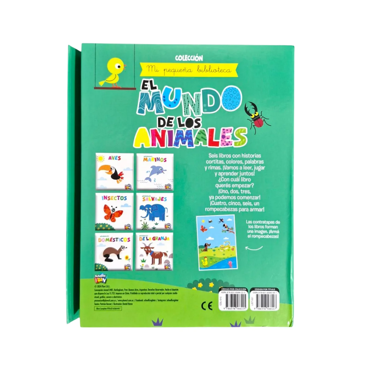 Set x6 Mini Libros El Mundo de los Animales 2