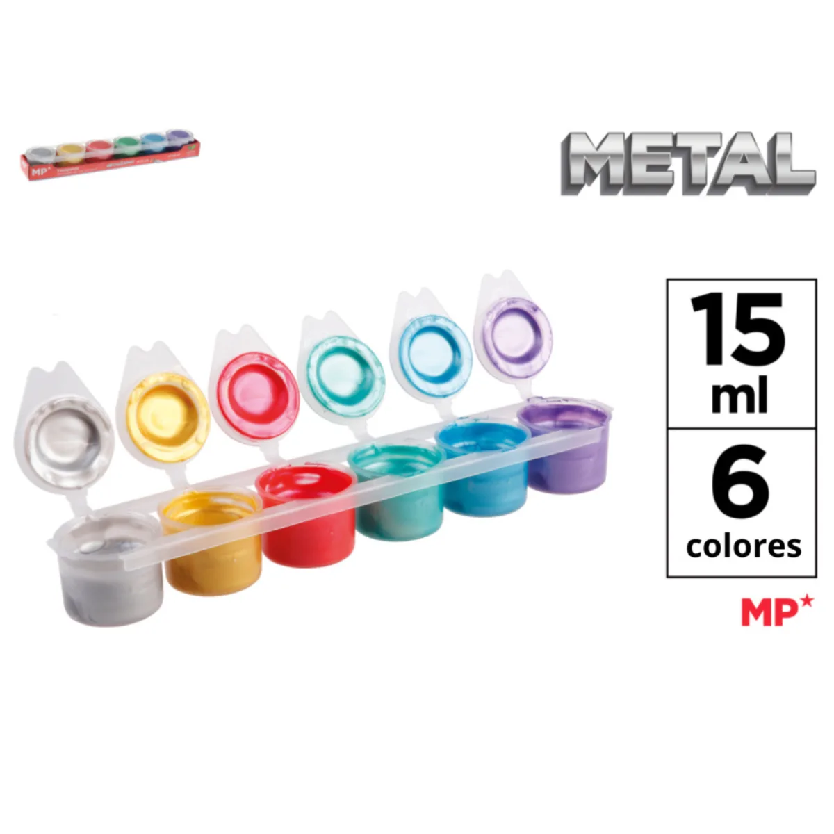 Set x6 Temperas Metalizadas 3