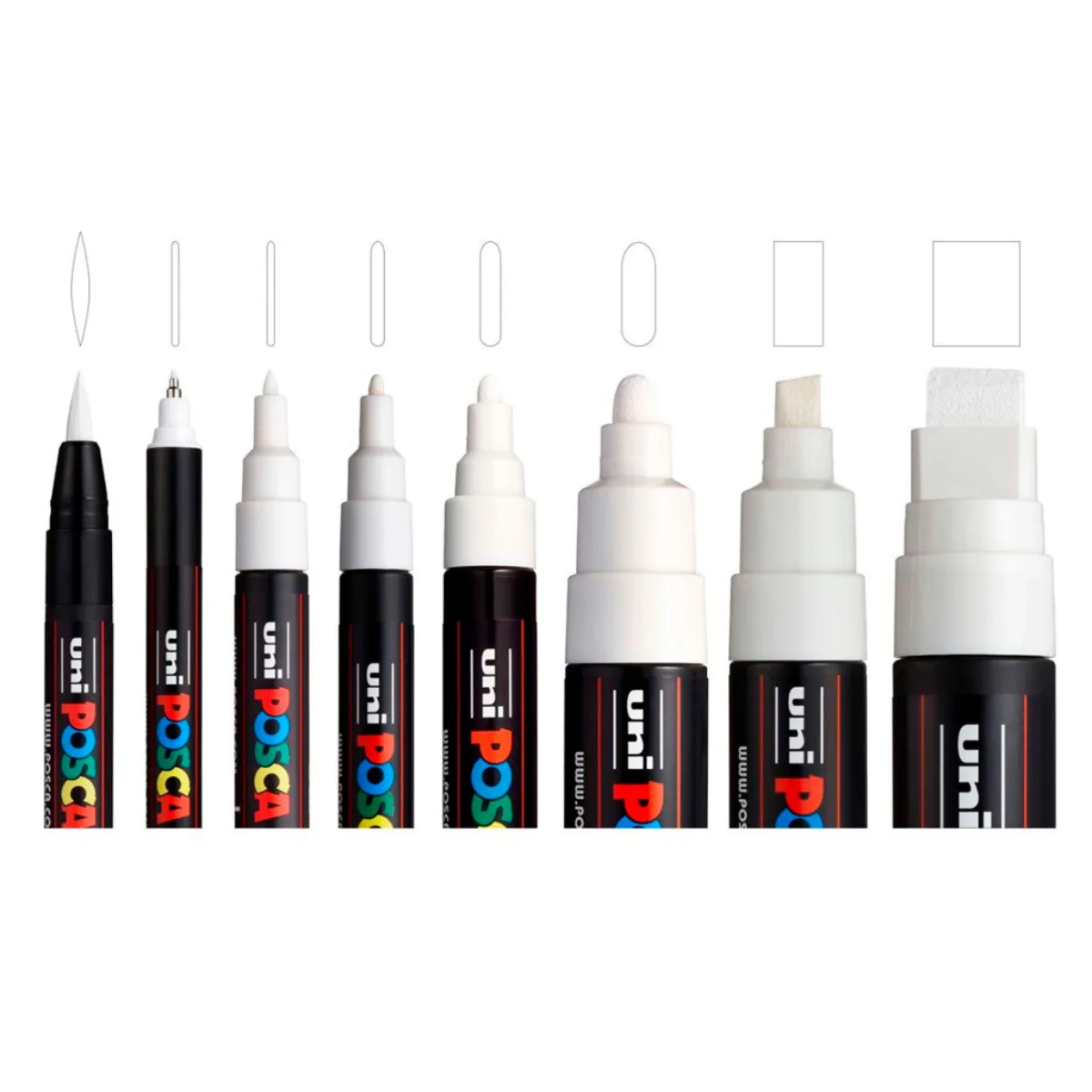 Set x8 Marcadores Blancos - Posca