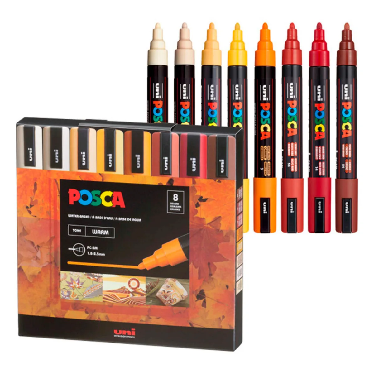 Set x8 Marcadores Cálidos - Posca