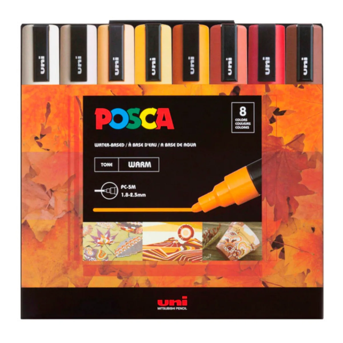 Set x8 Marcadores Cálidos - Posca