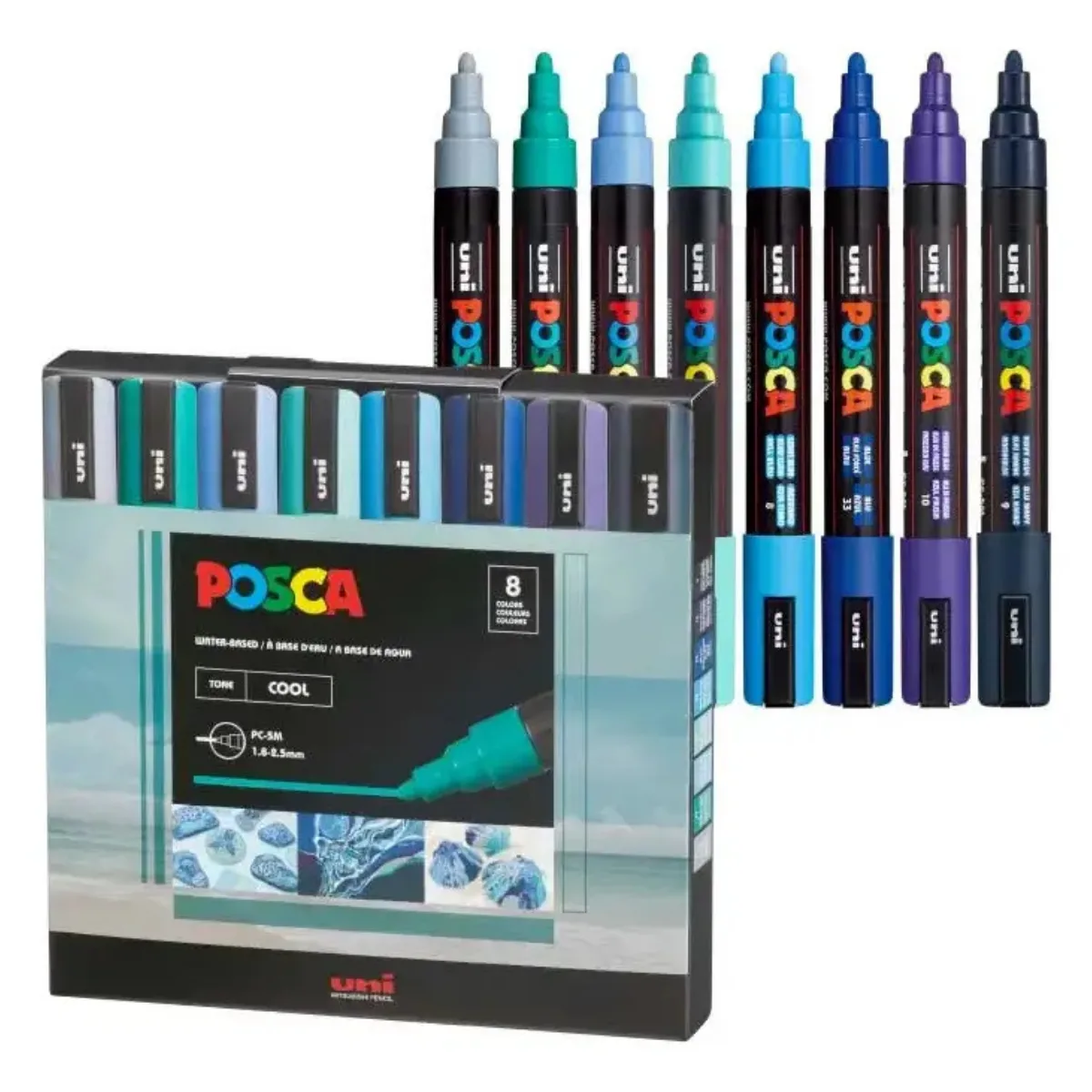 Set x8 Marcadores Frios - Posca