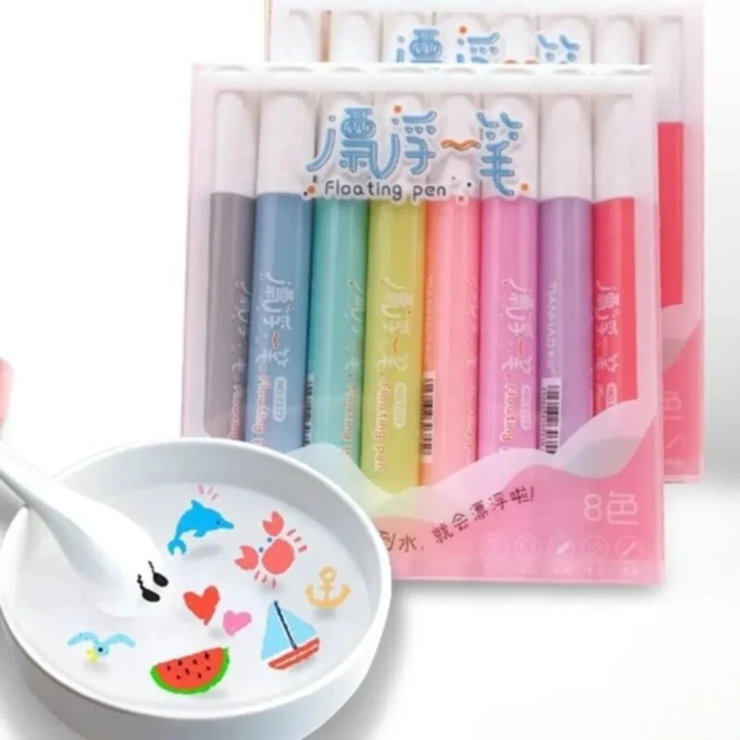 Set x8 Marcadores Magicos 3D para dibujar en agua