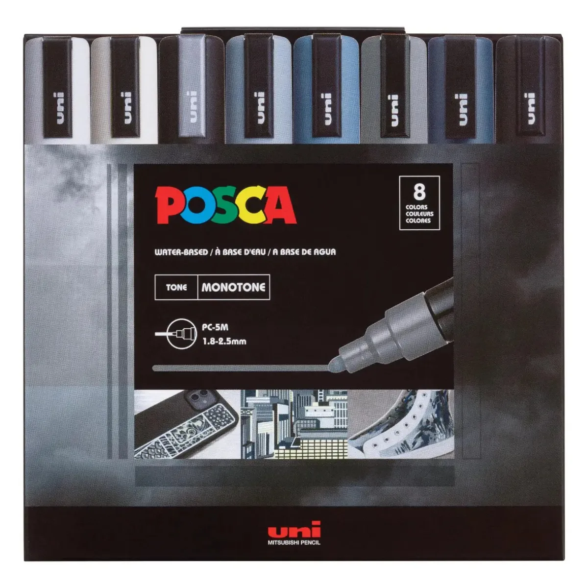 Set x8 Marcadores Neutros - Posca
