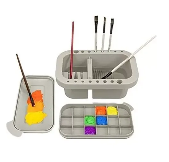 Soporte para pinceles y pinturas