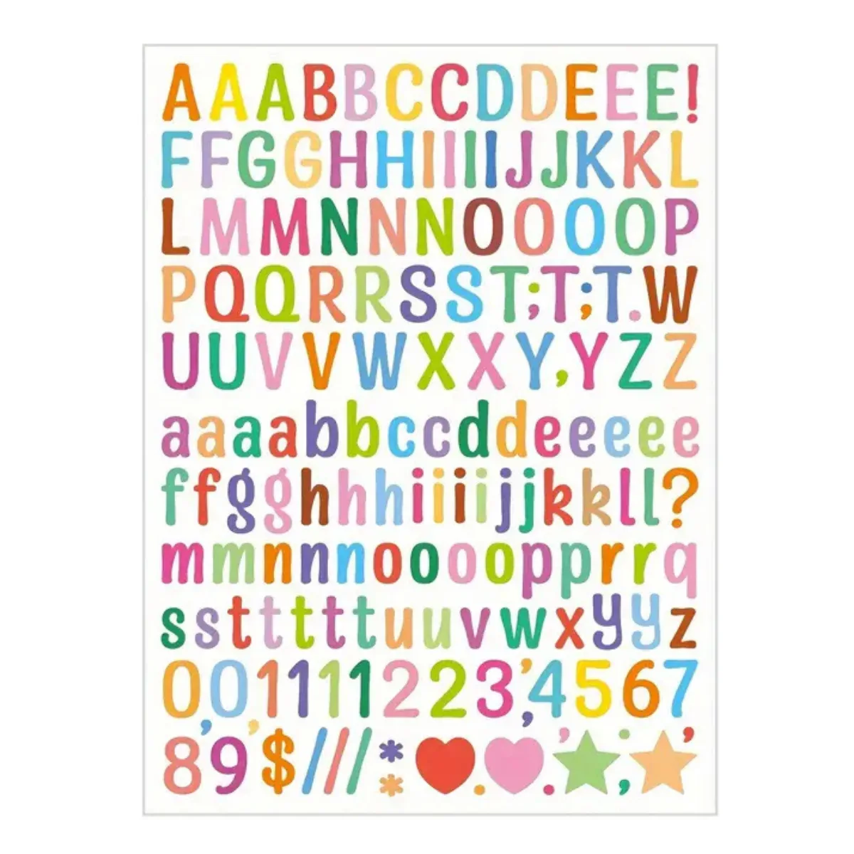 Stickers Letras y Numeros